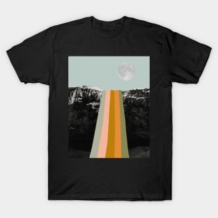 Moon and retro waterfall T-Shirt